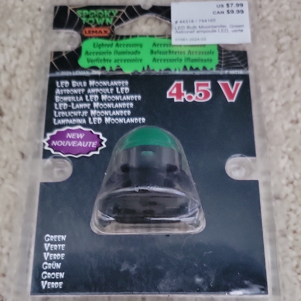 Lemax New Spooky Town LED Moonlander Green and Purple - Picture 3 of 9